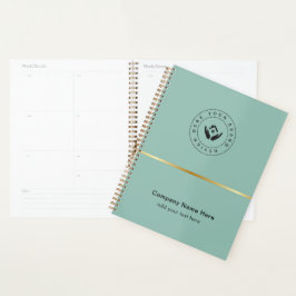 Eenvoudige Minimalistische Aangepaste Logo & Tekst Planner