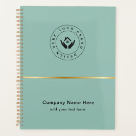 Eenvoudige Minimalistische Aangepaste Logo & Tekst Planner