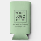 Eenvoudige Minimalistische Aangepaste Logo & Tekst Seltzer Blikjeskoeler (Achterkant)