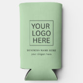 Eenvoudige Minimalistische Aangepaste Logo & Tekst Seltzer Blikjeskoeler (Voorkant)