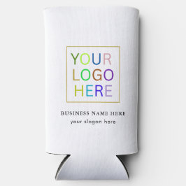 Eenvoudige Minimalistische Aangepaste Logo & Tekst Seltzer Blikjeskoeler