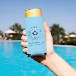 Eenvoudige Minimalistische Aangepaste Logo & Tekst Seltzer Blikjeskoeler