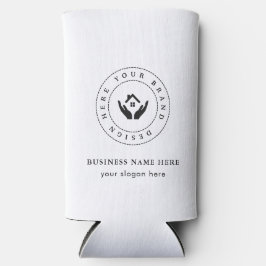 Eenvoudige Minimalistische Aangepaste Logo & Tekst Seltzer Blikjeskoeler