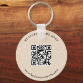 Eenvoudige Minimalistische Aangepaste Logo & Tekst Sleutelhanger (Voorkant)