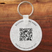 Eenvoudige Minimalistische Aangepaste Logo & Tekst Sleutelhanger (Voorkant)
