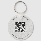 Eenvoudige Minimalistische Aangepaste Logo & Tekst Sleutelhanger (Achterkant)