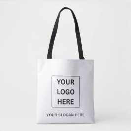 Eenvoudige Minimalistische Aangepaste Logo & Tekst Tote Bag