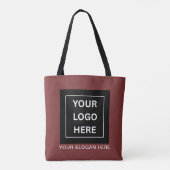 Eenvoudige Minimalistische Aangepaste Logo & Tekst Tote Bag (Achterkant)