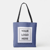 Eenvoudige Minimalistische Aangepaste Logo & Tekst Tote Bag (Achterkant)