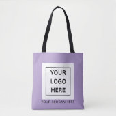 Eenvoudige Minimalistische Aangepaste Logo & Tekst Tote Bag (Voorkant)