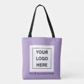 Eenvoudige Minimalistische Aangepaste Logo & Tekst Tote Bag (Achterkant)
