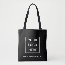 Eenvoudige Minimalistische Aangepaste Logo & Tekst Tote Bag