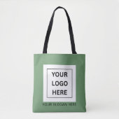 Eenvoudige Minimalistische Aangepaste Logo & Tekst Tote Bag (Voorkant)