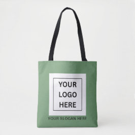 Eenvoudige Minimalistische Aangepaste Logo & Tekst Tote Bag