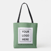 Eenvoudige Minimalistische Aangepaste Logo & Tekst Tote Bag (Achterkant)