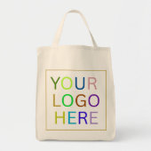 Eenvoudige Minimalistische Aangepaste Logo & Tekst Tote Bag (Voorkant)