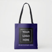 Eenvoudige Minimalistische Aangepaste Logo & Tekst Tote Bag (Voorkant)