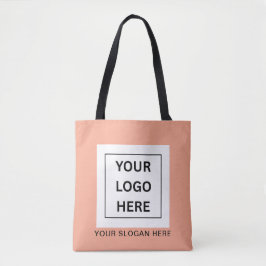 Eenvoudige Minimalistische Aangepaste Logo & Tekst Tote Bag