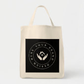 Eenvoudige Minimalistische Aangepaste Logo & Tekst Tote Bag (Voorkant)