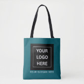Eenvoudige Minimalistische Aangepaste Logo & Tekst Tote Bag (Voorkant)
