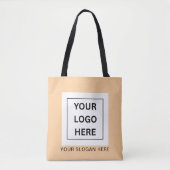 Eenvoudige Minimalistische Aangepaste Logo & Tekst Tote Bag (Voorkant)