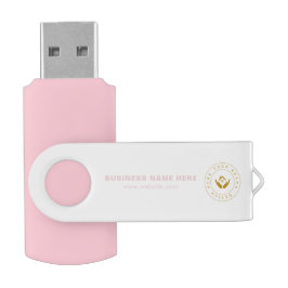 Eenvoudige Minimalistische Aangepaste Logo & Tekst USB Stick