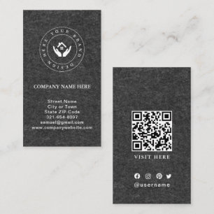 Eenvoudige minimalistische aangepaste Logo & tekst Visitekaartje