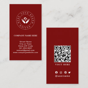 Eenvoudige minimalistische aangepaste Logo & tekst Visitekaartje