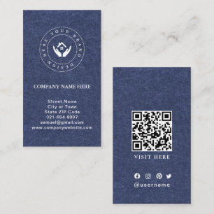 Eenvoudige minimalistische aangepaste Logo & tekst Visitekaartje