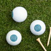 Eenvoudige minimalistische aangepaste naam dames o golfballen (Insitu Gras)