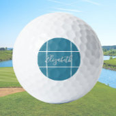 Eenvoudige minimalistische aangepaste naam dames o golfballen