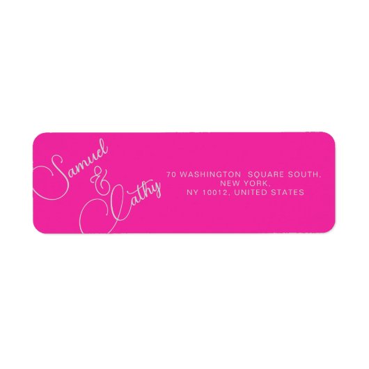 Eenvoudige minimalistische aangepaste naam en adre etiket (Voorkant)