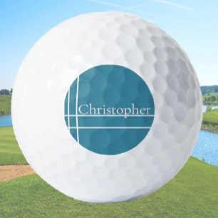 Eenvoudige minimalistische aangepaste naam oceaanb golfballen