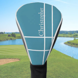 Eenvoudige minimalistische aangepaste naam oceaanb golfheadcover