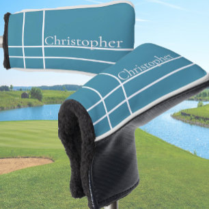 Eenvoudige minimalistische aangepaste naam oceaanb golfheadcover