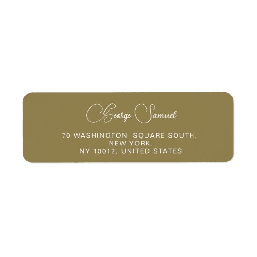Eenvoudige minimalistische aangepaste retouradresl etiket (Voorkant)