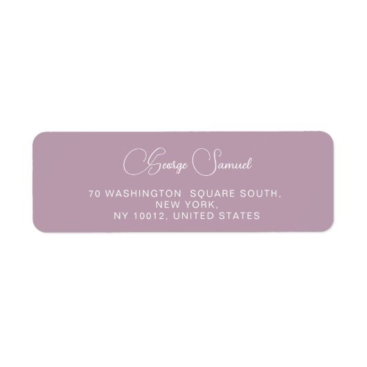 Eenvoudige minimalistische aangepaste retouradresl etiket (Voorkant)