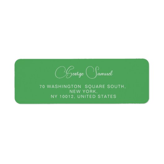 Eenvoudige minimalistische aangepaste retouradresl etiket (Voorkant)