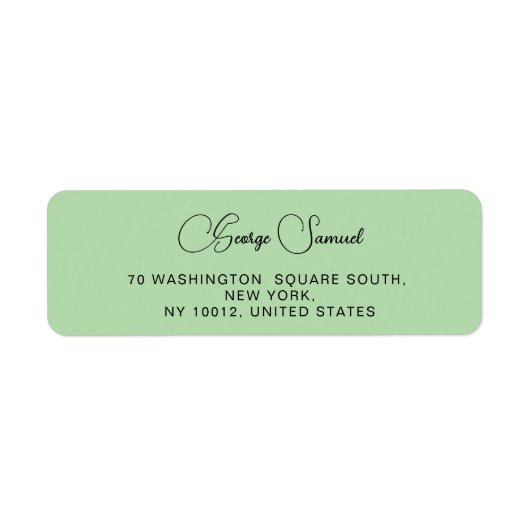 Eenvoudige minimalistische aangepaste retouradresl etiket (Voorkant)