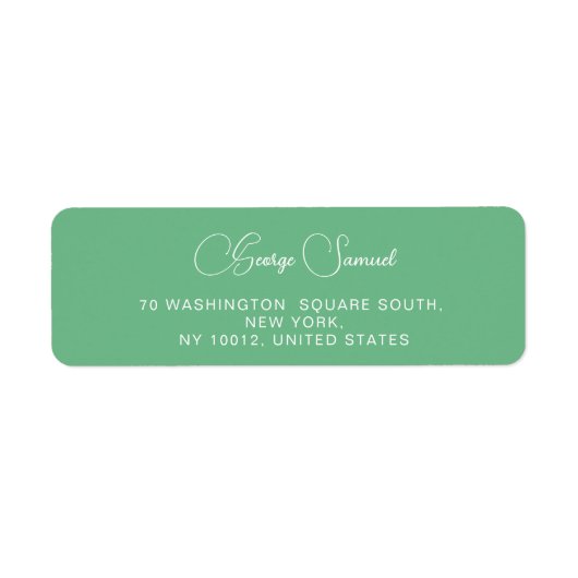Eenvoudige minimalistische aangepaste retouradresl etiket (Voorkant)