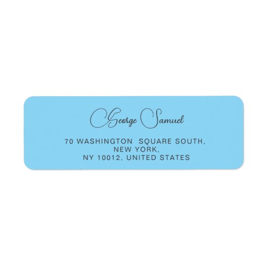 Eenvoudige minimalistische aangepaste retouradresl etiket (Voorkant)