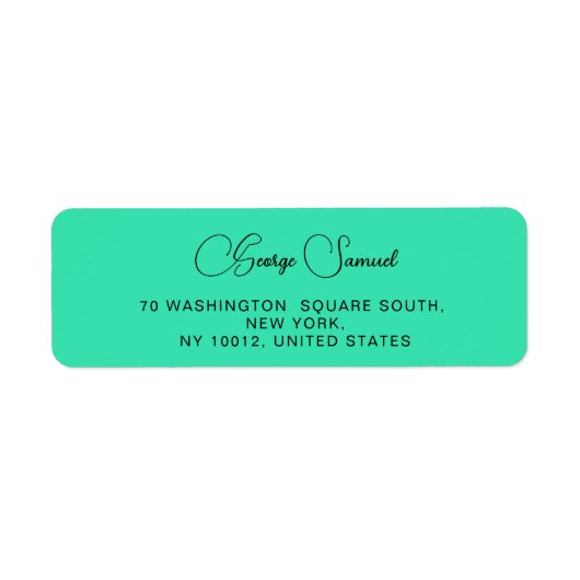 Eenvoudige minimalistische aangepaste retouradresl etiket (Voorkant)