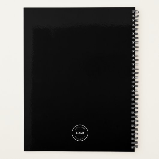 Eenvoudige minimalistische aangepaste witte Logo m Planner (Achterkant)