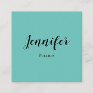 eenvoudige, minimalistische aangepaste witte logo- vierkante visitekaartje