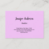 eenvoudige, minimalistische aangepaste witte logo- visitekaartje (Achterkant)