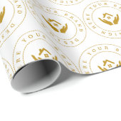 Eenvoudige minimalistische aangepaste zakelijke Lo Cadeaupapier (Rol Hoek)