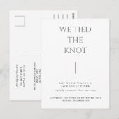 Eenvoudige minimalistische aankondiging van het hu briefkaart (Voorkant / Achterkant)