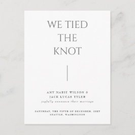 Eenvoudige minimalistische aankondiging van het hu briefkaart