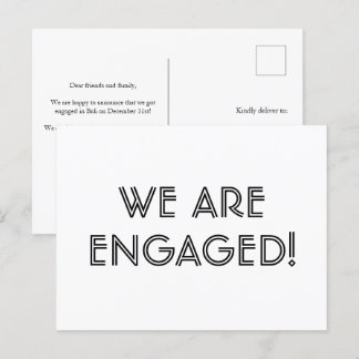 Eenvoudige minimalistische aankondiging van Verlov Briefkaart