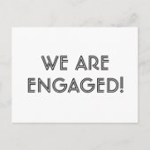 Eenvoudige minimalistische aankondiging van Verlov Briefkaart (Voorkant)